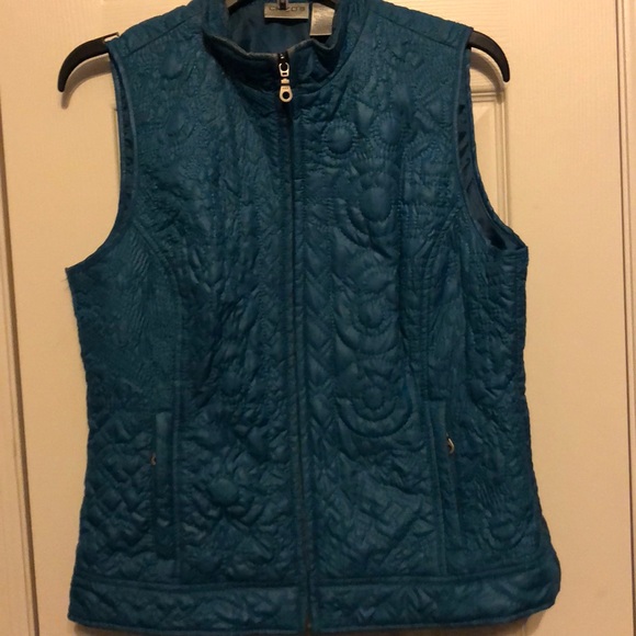 Chico’s Teal vest size 1 - Picture 4 of 5